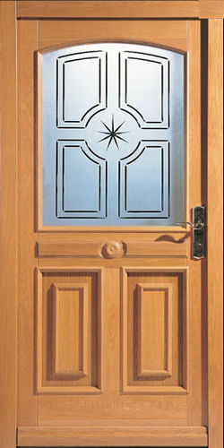 Porta d'ingresso - LIGNE PASSION : BAYA - TRYBA - in rovere / battente / semivetrata