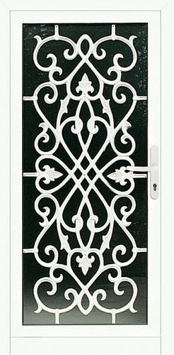 Porta d'ingresso - LIGNE MESURE : NASSAU - TRYBA - in PVC / battente / contemporanea