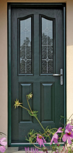 Porta d'ingresso - FIBERSTAR 51 - TRYBA - in composito / battente / semivetrata