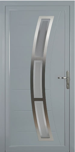 Porta d'ingresso - LIGNE EXCELLENCE : MADINE - TRYBA - in alluminio / battente / vetrata