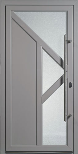 Porta d'ingresso - LIGNE CRÉATIVE : EPICEA - TRYBA - in PVC / battente / vetrata