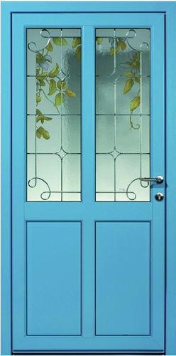 Porta d'ingresso - LIGNE MESURE : HOUSTON - TRYBA - in PVC / battente / semivetrata