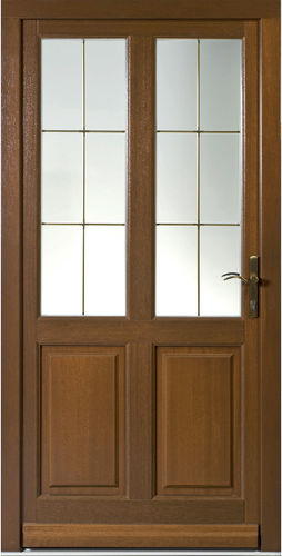 Porta d'ingresso - LIGNE PERFORMANCE : TILIA - TRYBA - in legno / battente / semivetrata
