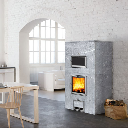 Stufa a legna - TLU2000/50 - TULIKIVI - a pellet / 50 kW...100 kW / a pavimento