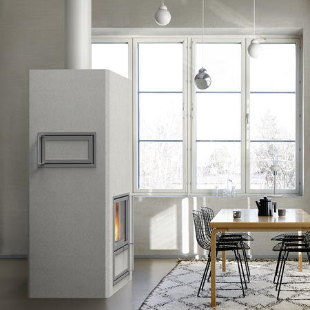 Stufa a legna - JALANTI - TULIKIVI - contemporanea / tradizionale / in ceramica