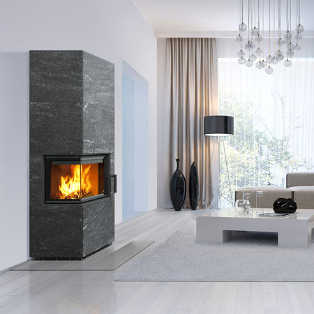 Stufa a legna - JOKKA - TULIKIVI - 7 kW / a pavimento / ad angolo