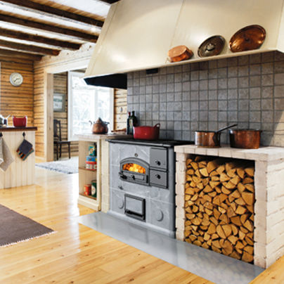 Blocco cottura a legna - LLU1250 - TULIKIVI - 1  fuoco / 1 forno / classe B