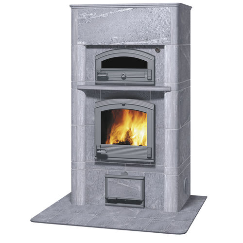 Stufa a legna - TLU1600/91 - TULIKIVI - a pellet / 50 kW...100 kW / con piedi