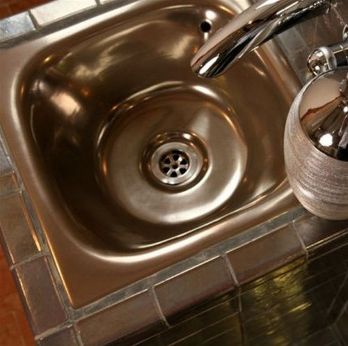 Lavabo da incasso - TIAN - TERRES CUITES DE RAUJOLLES - in ceramica / lucido / quadrato