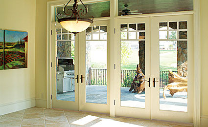 Porta finestra battente - SMOOTH-STAR®  - THERMA-TRU DOORS - in fibra di vetro / a doppi vetri