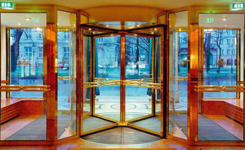 Porta d'ingresso - Tambest Glass Solutions - in legno / girevole / vetrata