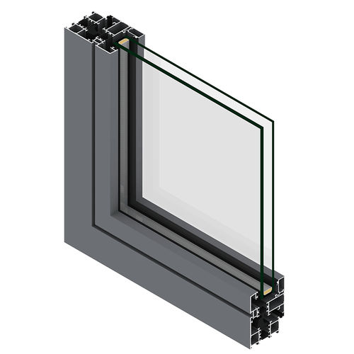 Finestra in alluminio - SOLEAL 55 EVOLUTION VISIBLE  - TECHNAL - scorrevole / a doppi vetri / a 2 ante
