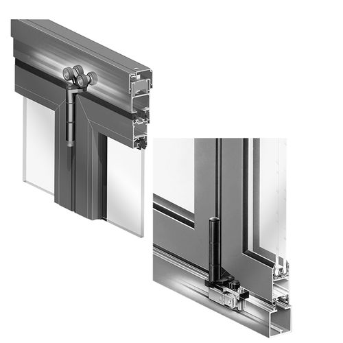Porta da interno - TECHNAL - con vetro di sicurezza / scorrevole / a libro