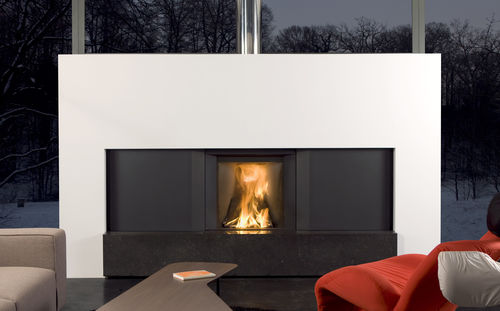 Inserto per camini a legna - MICROMEGA WITH SIDE CUPBOARDS - Stûv - in acciaio / in ghisa / a convezione naturale