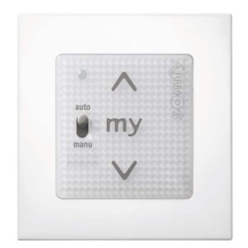 Interruttore per sistema domotico - SMOOVE UNO IO WALL SWITCH + FRAME PURE - SOMFY - a pulsante / elettronico / non incassato
