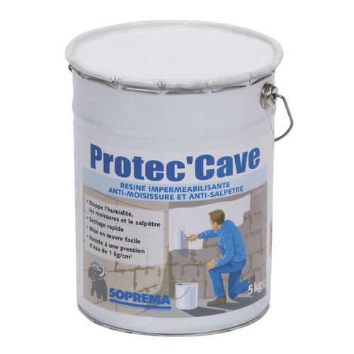 Impermeabilizzante in resina acrilica - PROTEC'CAVE® - SOPREMA - per fondazione / per muratura / per seminterrato