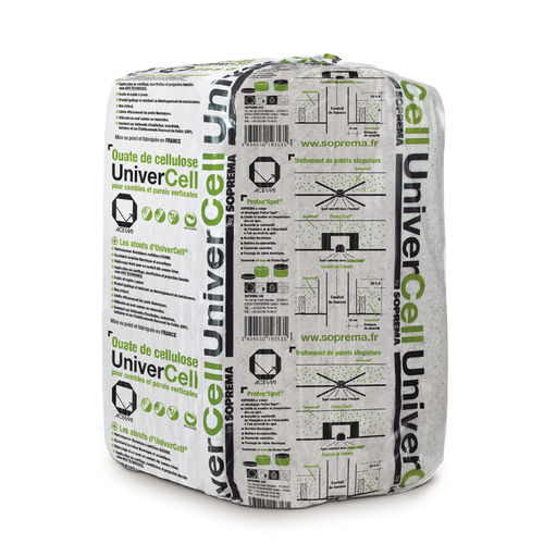 Isolante termo-acustico - UNIVERCELL&reg; CONFORT - SOPREMA - in ovatta di cellulosa / polverizzato / per soffitta