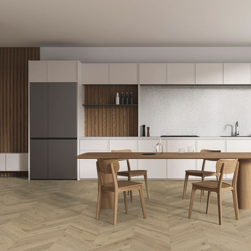 Parquet multistrato - Geometrik Haussmann 45° Amboise - SOBOPLAC - in rovere / a spina di pesce / verniciato