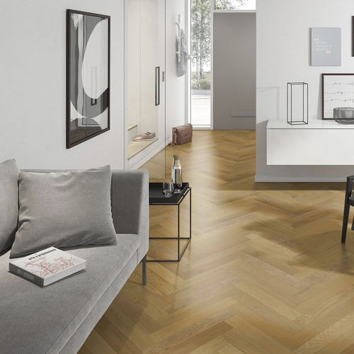 Parquet multistrato - Geometrik Patina Bâton Rompu - SOBOPLAC - in rovere / a spina di pesce / oliato