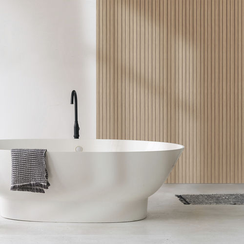 Rivestimento murale da interno - Panelio Daru Oak Gold PA4875 - SOBOPLAC - in polistirene estruso / imitazione legno / per ambienti umidi