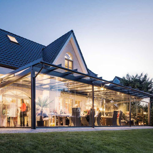 Vetrata per ristorante - Proline S - SOLARLUX - scorrevole / in alluminio / isolante