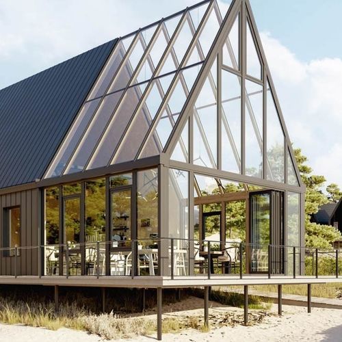 Veranda in vetro - SDL AVANTGARDE - SOLARLUX - in alluminio / in legno / per ristorante
