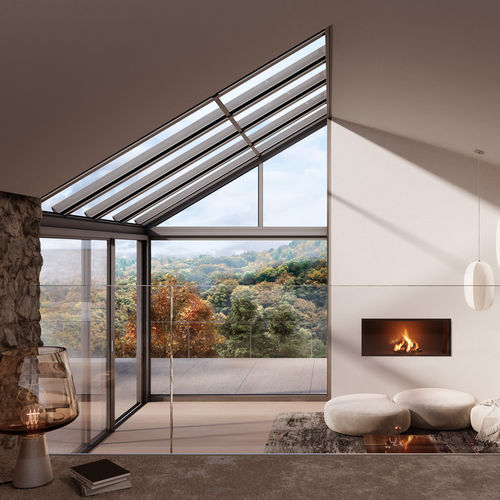 Veranda in vetro - SDL AKZENT PLUS - SOLARLUX - in alluminio / per ristorante / per hotel