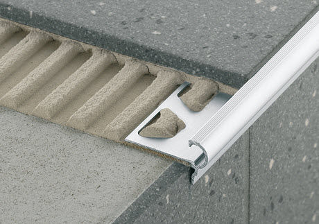Profilo per gradini acciaio - SCHLÜTER®-TREP-FL - Schluter-Systems - antiscivolo