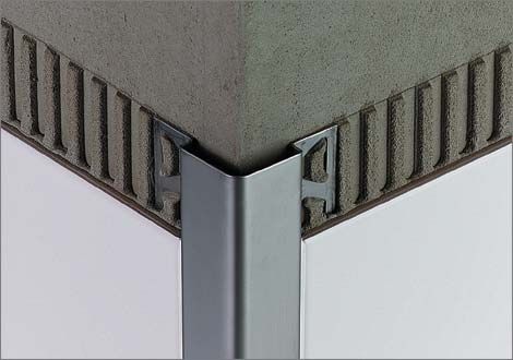 Profilo di finitura in alluminio - SCHLÜTER®-ECK-E - Schluter-Systems - per piastrelle / per angolo esterno