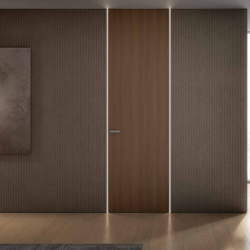 Porta da interno - CONTROLUCE - SCRIGNO - in legno / battente / contemporanea