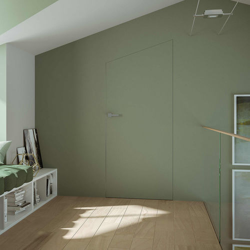 Porta da interno - TRAPEZOIDALE - SCRIGNO - in legno / battente / contemporanea