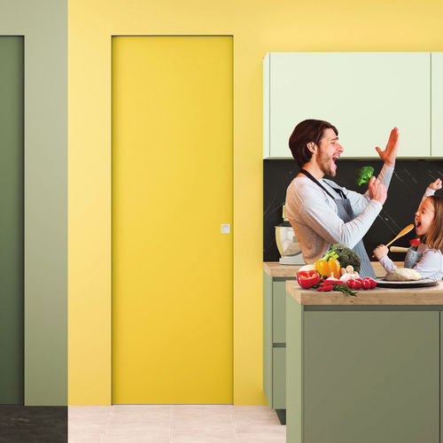 Porta d'ingresso - ACUSTICA FLUSH-WALL - SCRIGNO - in MDF / scorrevole / contemporanea