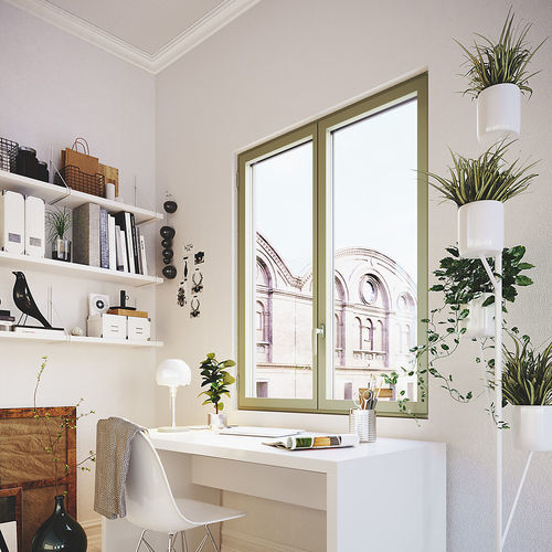 Finestra in alluminio - 5200TH - Sepalumic - in PVC / a battente / a doppi vetri