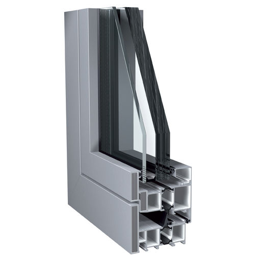 Finestra in alluminio - A92 BR - Sapa Building Systems - a battente / a doppi vetri / a 2 ante