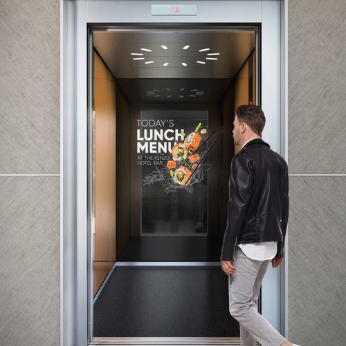 TV a specchio a muro - AHEAD SMARTMIRROR - Schindler - per mediateca / di servizio / per ascensore