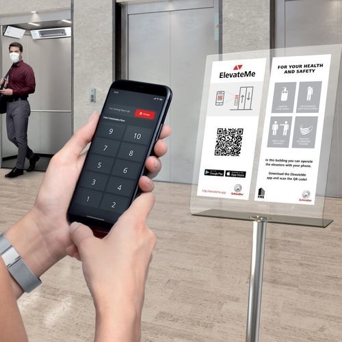 Applicazione mobile di gestione di controllo accessi e sicurezza - ELEVATEME - Schindler - per ascensore / Androïd / iOS