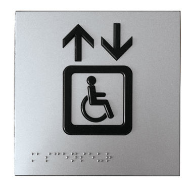 Cartello segnaletico per porta - B-PICTO   - ROMUS - di orientamento / da parete / in acciaio inossidabile