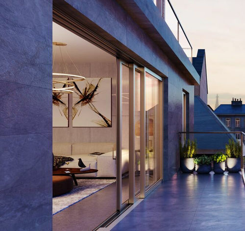 Sistema scorrevole in alluminio - MASTERPATIO - Reynaers Aluminium - per porta / a muro / a libro