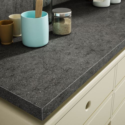 Piano di lavoro in gres porcellanato - MAXIMUS BASALTINA STONE - RAK Ceramics - da cucina / nero / grigio
