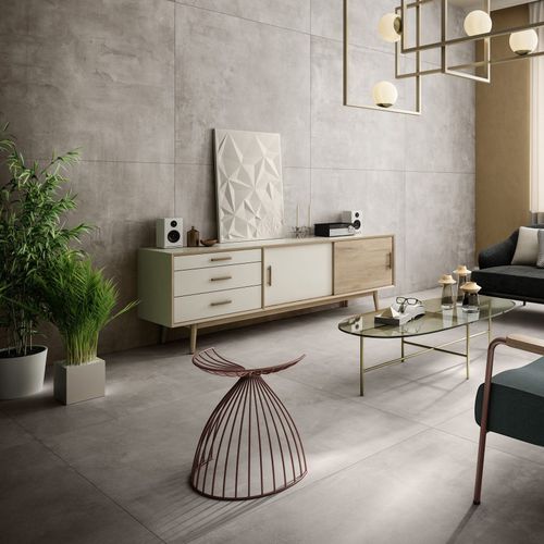 Piastrella in porcellana - MAXIMUS BASIC CONCRETE XL - RAK Ceramics - opaca / da interno / da parete
