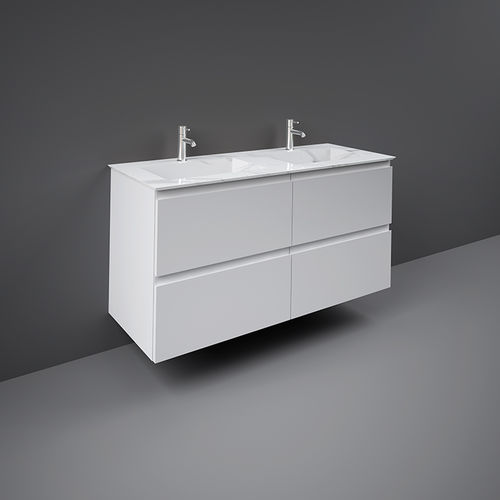Lavabo da incasso - RAK-Precious - RAK Ceramics - in ceramica / doppio / rettangolare