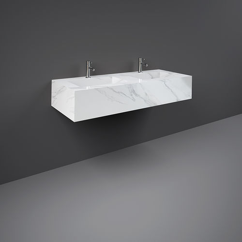 Lavabo a muro - RAK-Precious - RAK Ceramics - in ceramica / rettangolare / contemporaneo
