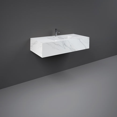 Lavabo sospeso - RAK-Precious - RAK Ceramics - in ceramica / rettangolare / contemporaneo