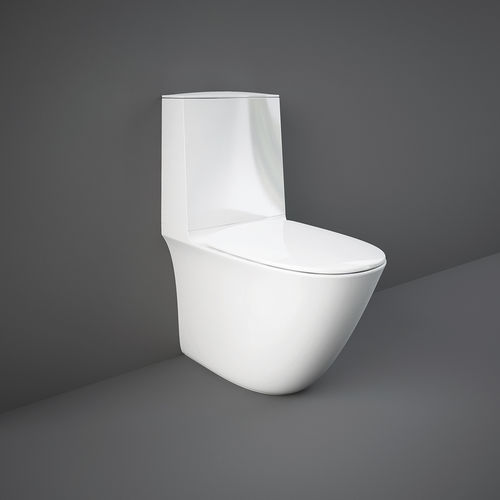 WC da appoggio - RAK-SENSATION - RAK Ceramics - in ceramica / senza brida / con cassetta a zaino