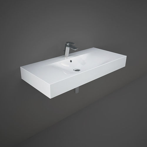 Lavabo sospeso - RAK-DES - RAK Ceramics - in ceramica / doppio / rettangolare