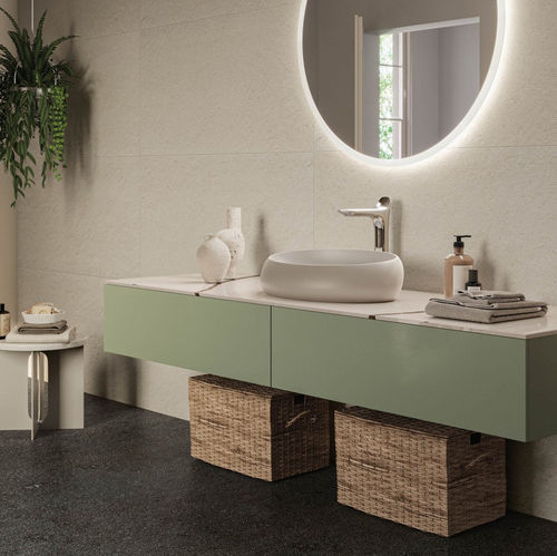 Piastrella in porcellana - GRIGIO VENATO - RAK Ceramics - lucida / da interno / da bagno