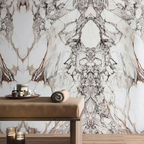 Piastrella in porcellana - RAIN MARBLE - RAK Ceramics - lucida / da interno / da sala