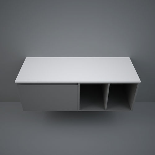 Piano di lavoro in ceramica - RAK-PLANO - RAK Ceramics - grigio / liscio / con bordi quadrati