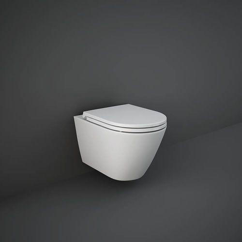 WC sospeso - RAK-FEELING - RAK Ceramics - in ceramica / ovale / senza brida