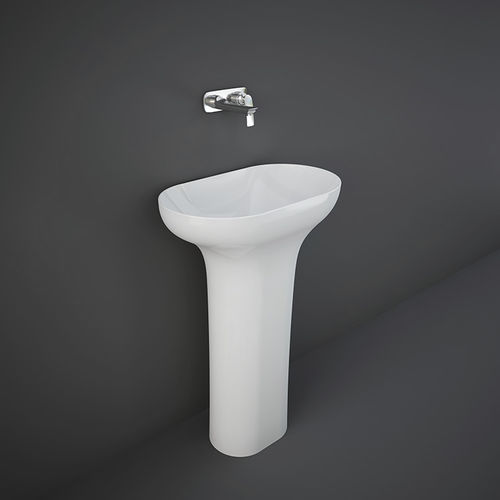 Lavabo autoportante - RAK-DES - RAK Ceramics - in ceramica / ovale / senza foro